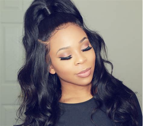 frontal wig half up half down|MELTED FRONTAL INSTALL HALF UP/DOWN *EASY.